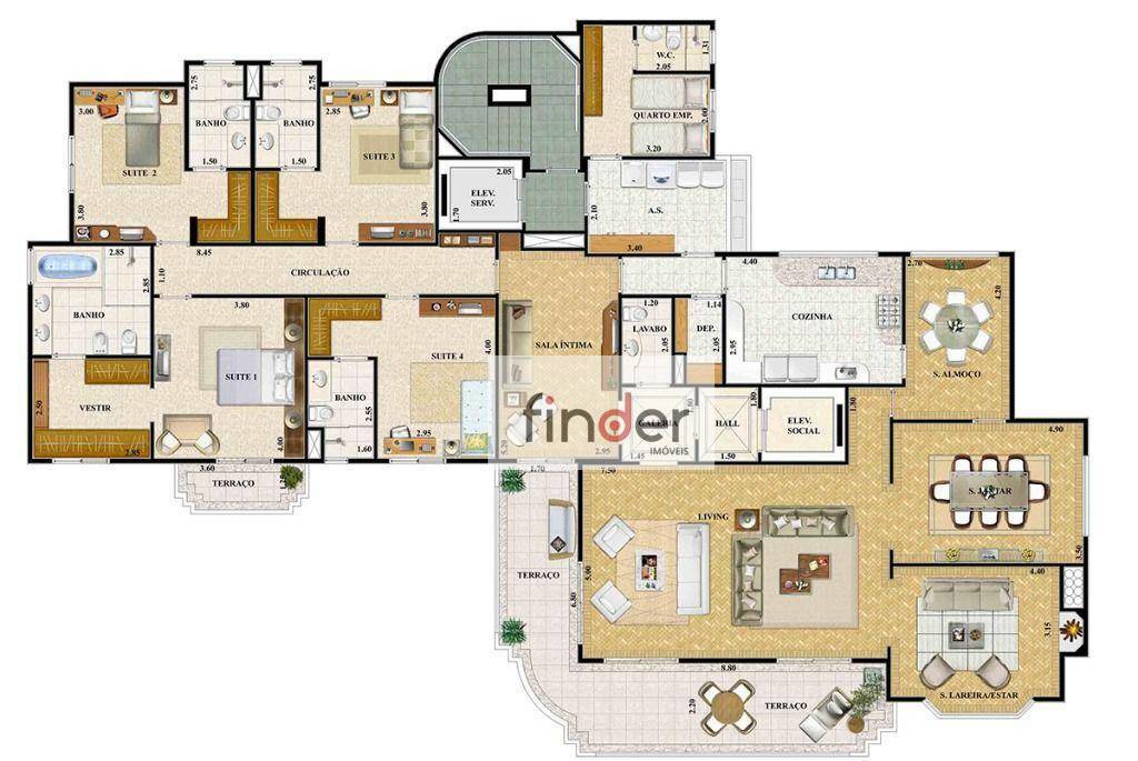 Apartamento à venda com 3 quartos, 292m² - Foto 29