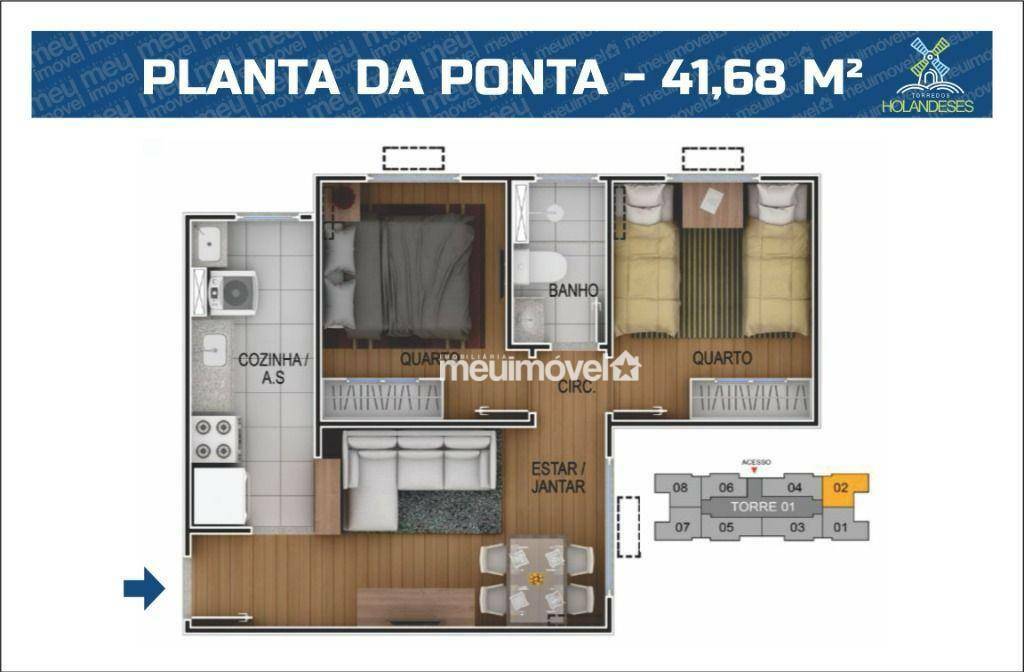 Apartamento à venda com 2 quartos, 42m² - Foto 38