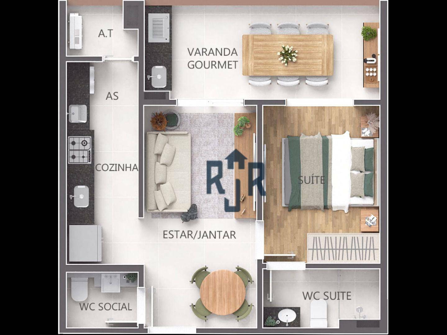 Apartamento à venda com 1 quarto, 51m² - Foto 16