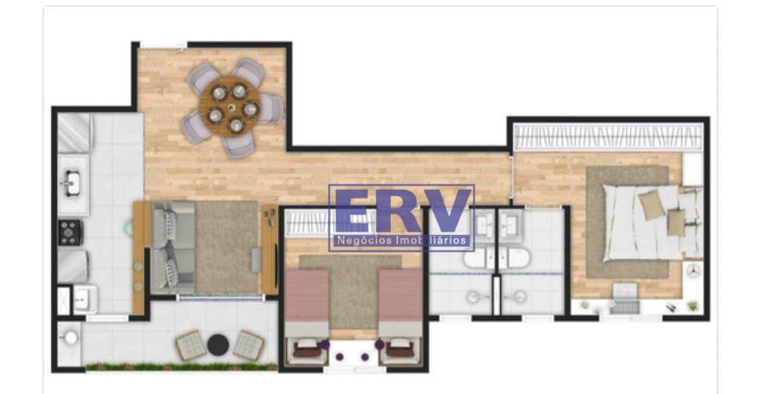 Apartamento à venda com 2 quartos, 60m² - Foto 61