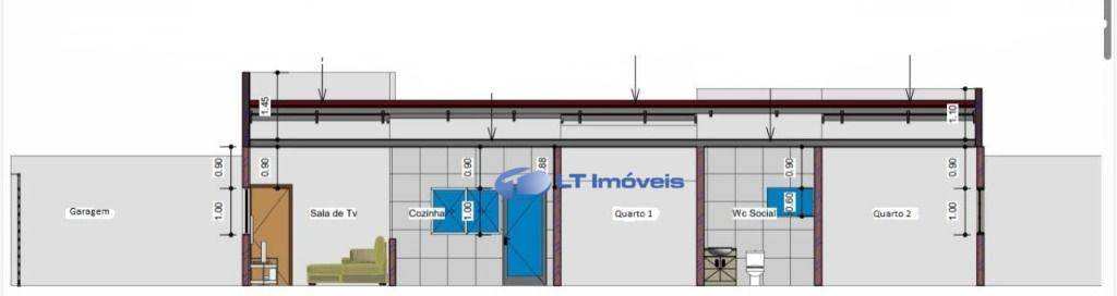 Casa, 2 quartos - Foto 1