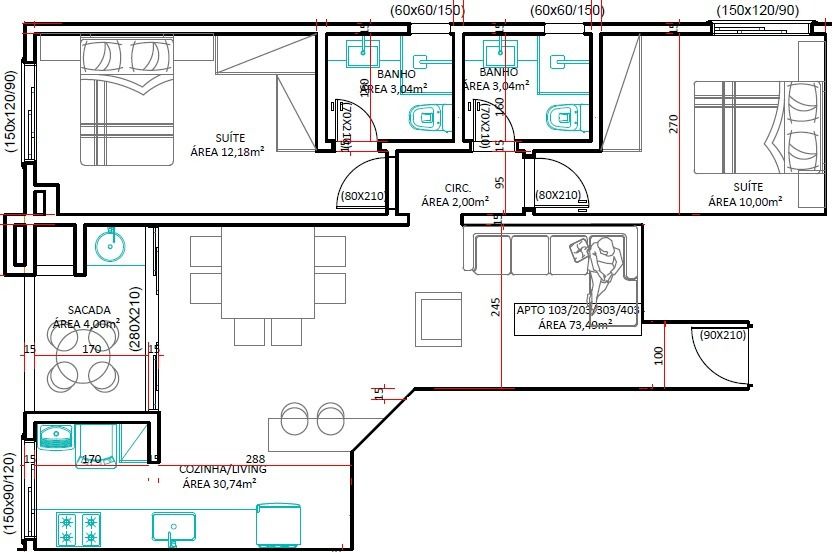 Apartamento à venda com 3 quartos, 97m² - Foto 13