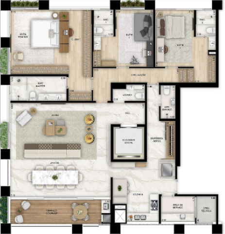 Apartamento à venda com 4 quartos, 393m² - Foto 35