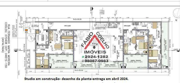 Kitnet e Studio à venda com 1 quarto, 43m² - Foto 1