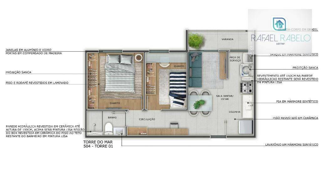 Apartamento à venda com 2 quartos, 39m² - Foto 13