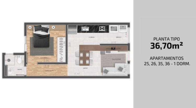 Apartamento à venda com 3 quartos, 59m² - Foto 22