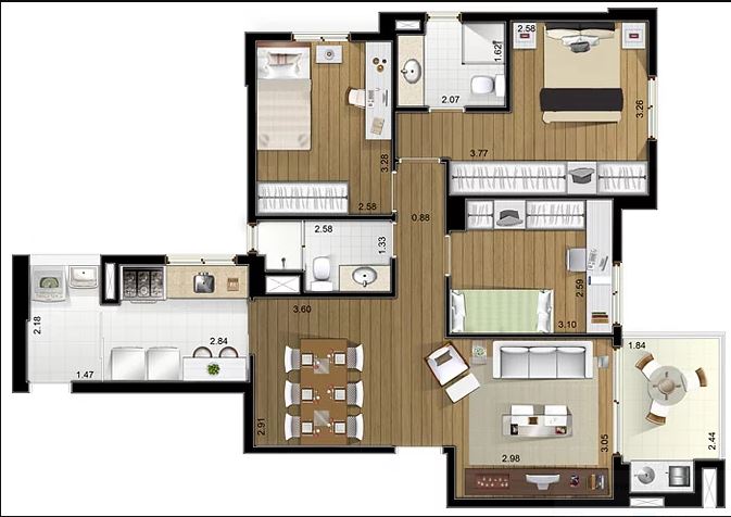 Apartamento à venda com 3 quartos, 89m² - Foto 6