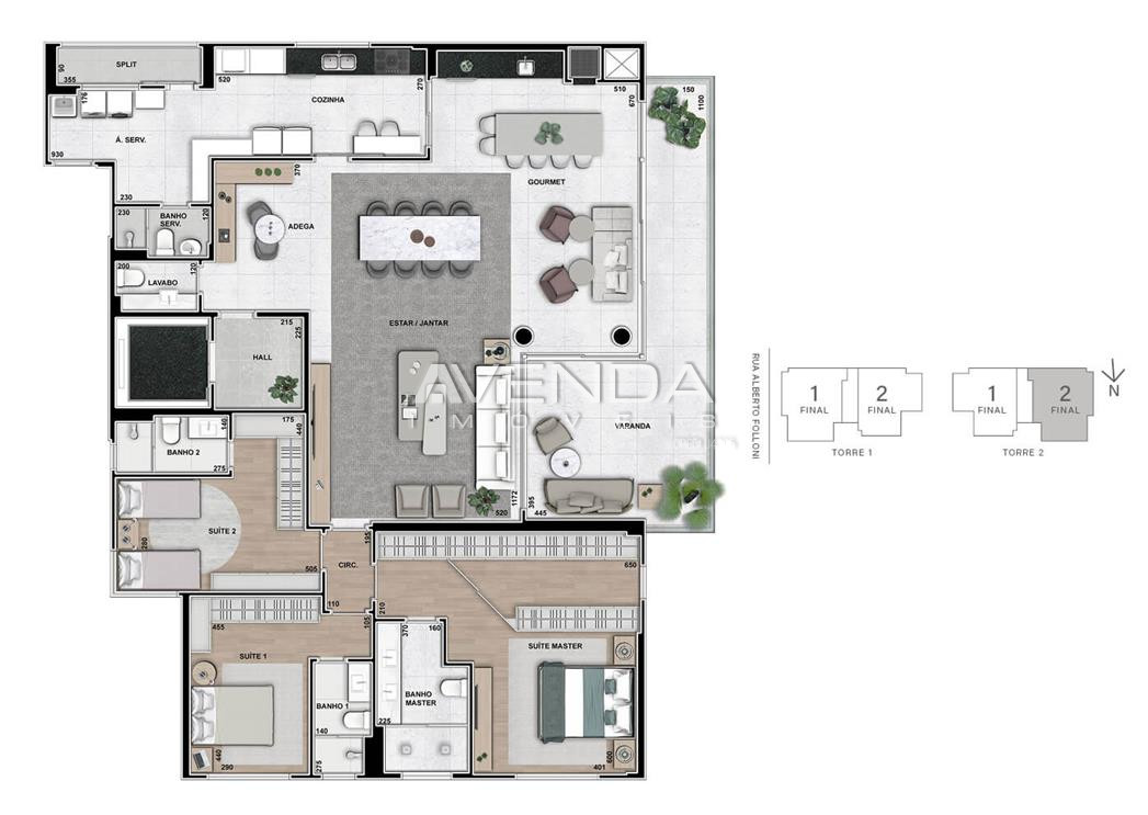 Apartamento à venda com 3 quartos, 228m² - Foto 4