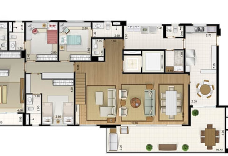 Apartamento à venda com 4 quartos, 220m² - Foto 4