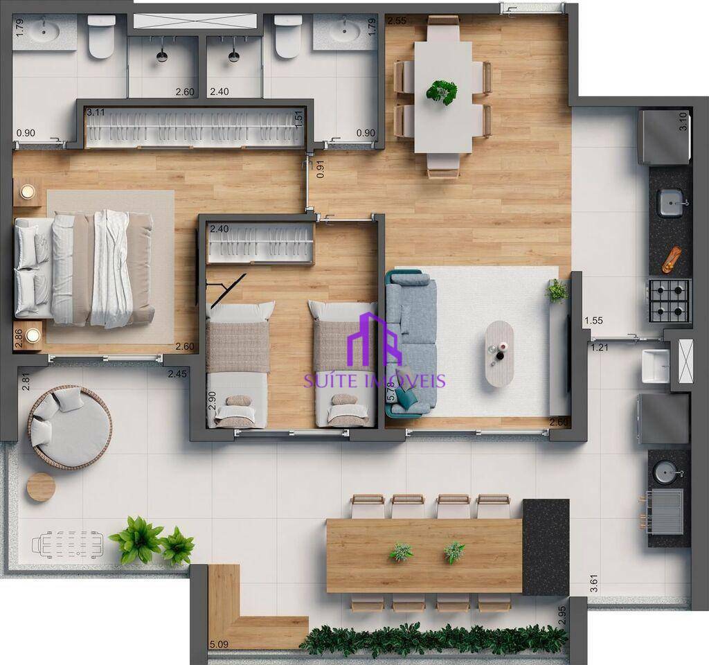 Apartamento à venda com 3 quartos, 117m² - Foto 32