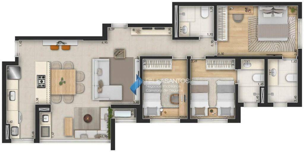 Apartamento à venda com 3 quartos, 99m² - Foto 8