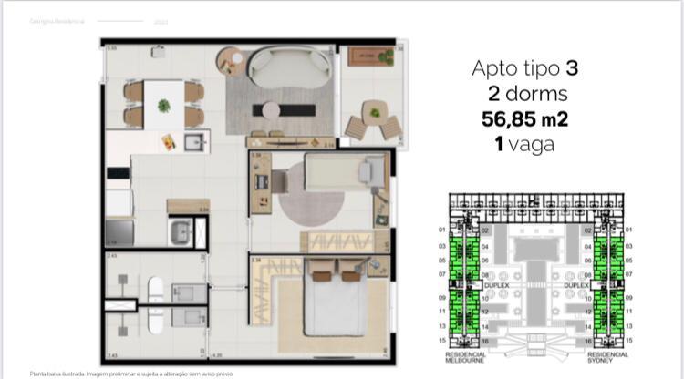 Apartamento à venda com 2 quartos, 56m² - Foto 24