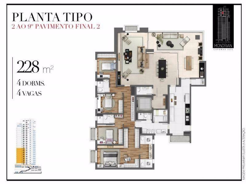 Apartamento à venda com 4 quartos, 258m² - Foto 9