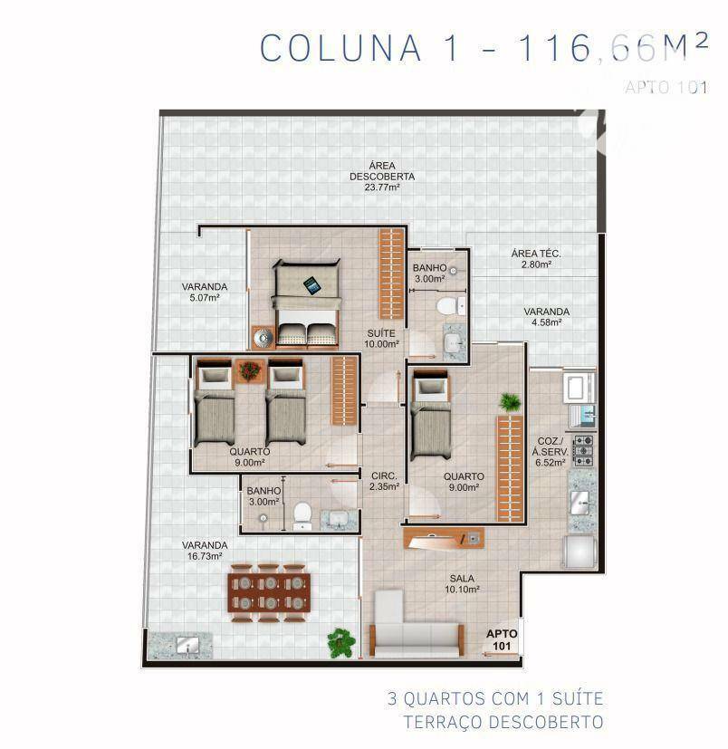 Apartamento à venda com 3 quartos, 90m² - Foto 18