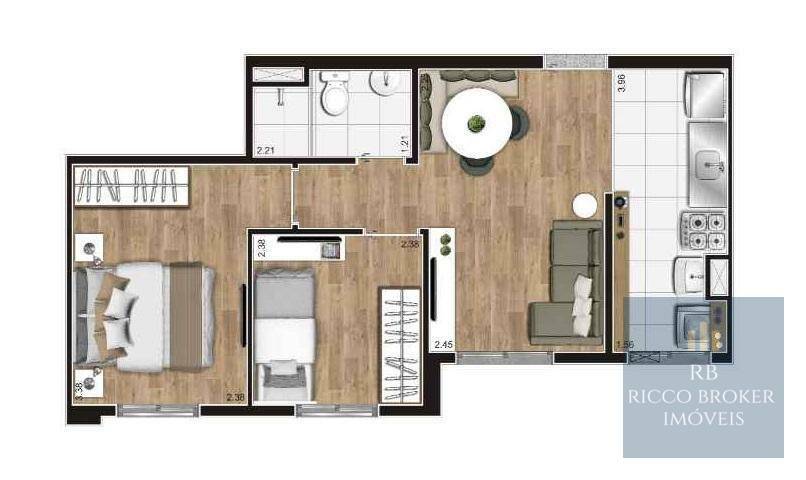 Apartamento à venda com 2 quartos, 41m² - Foto 15