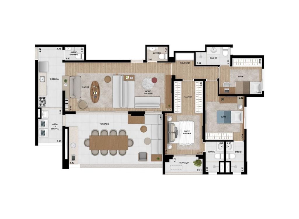 Apartamento à venda com 3 quartos, 136m² - Foto 114