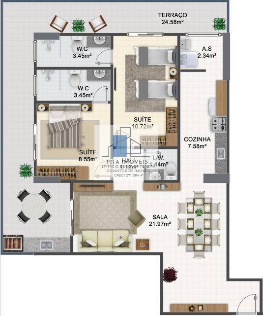 Apartamento à venda com 3 quartos, 117m² - Foto 15