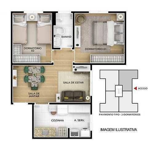 Apartamento à venda com 2 quartos, 48m² - Foto 20