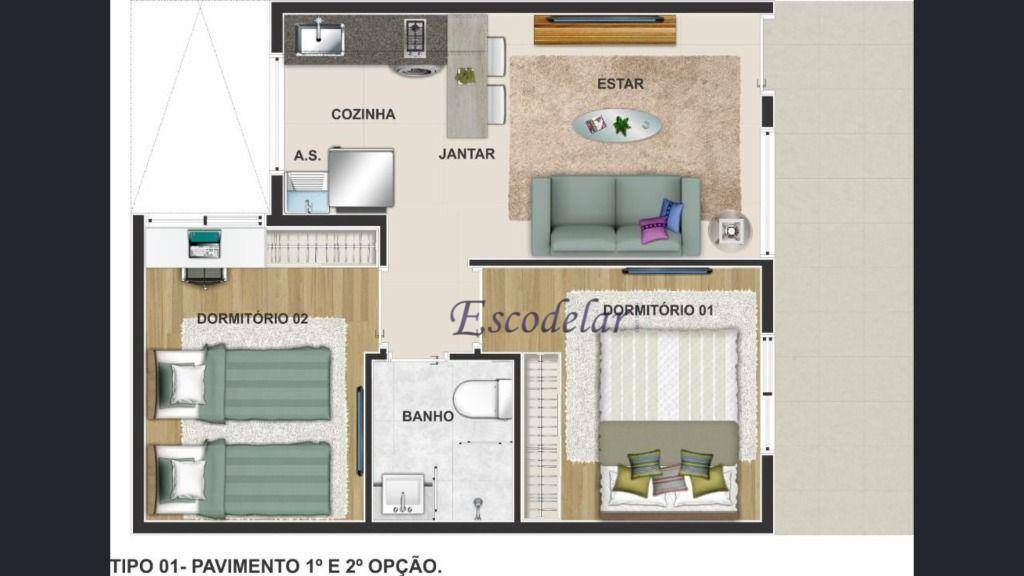 Apartamento à venda com 2 quartos, 30m² - Foto 16