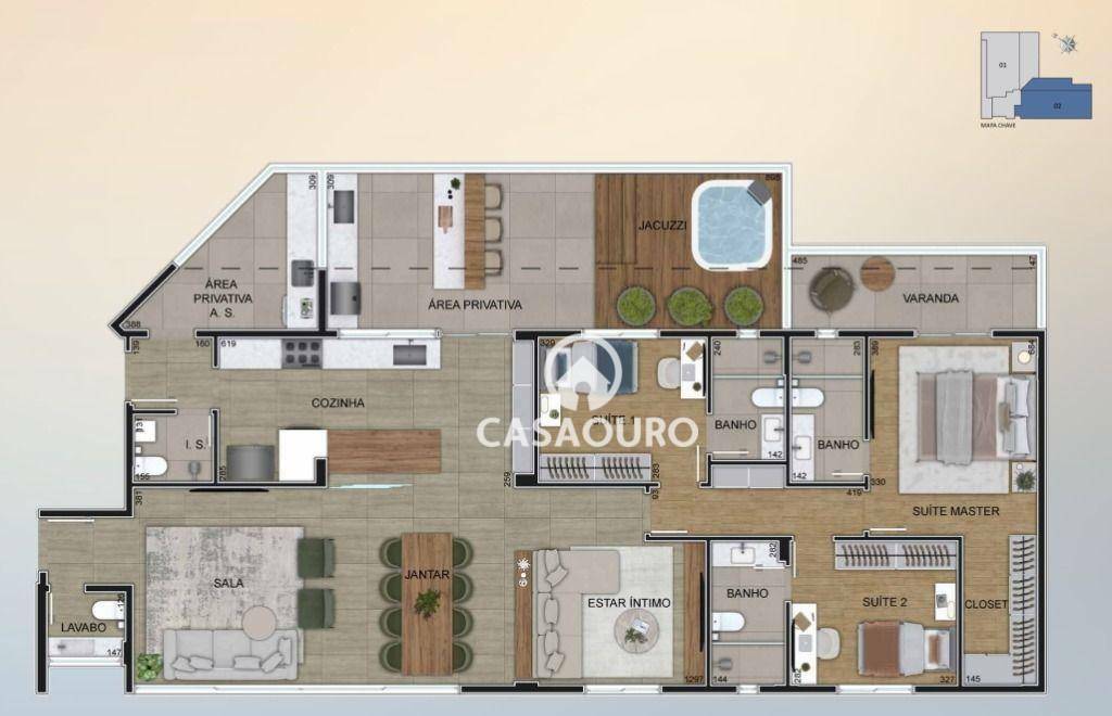 Apartamento à venda com 3 quartos, 186m² - Foto 6