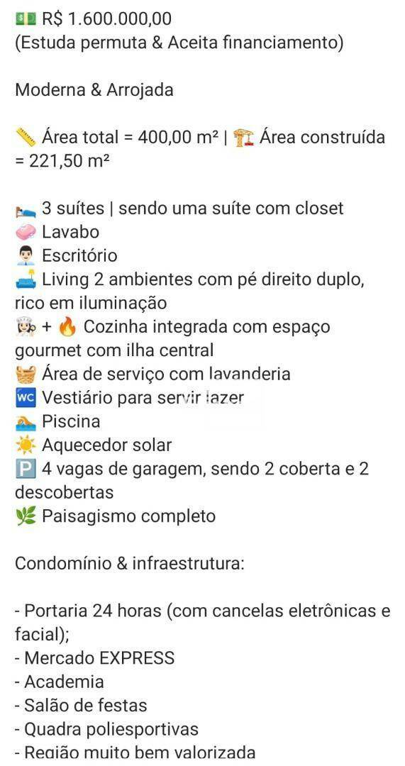 Casa de Condomínio à venda com 3 quartos, 221m² - Foto 5