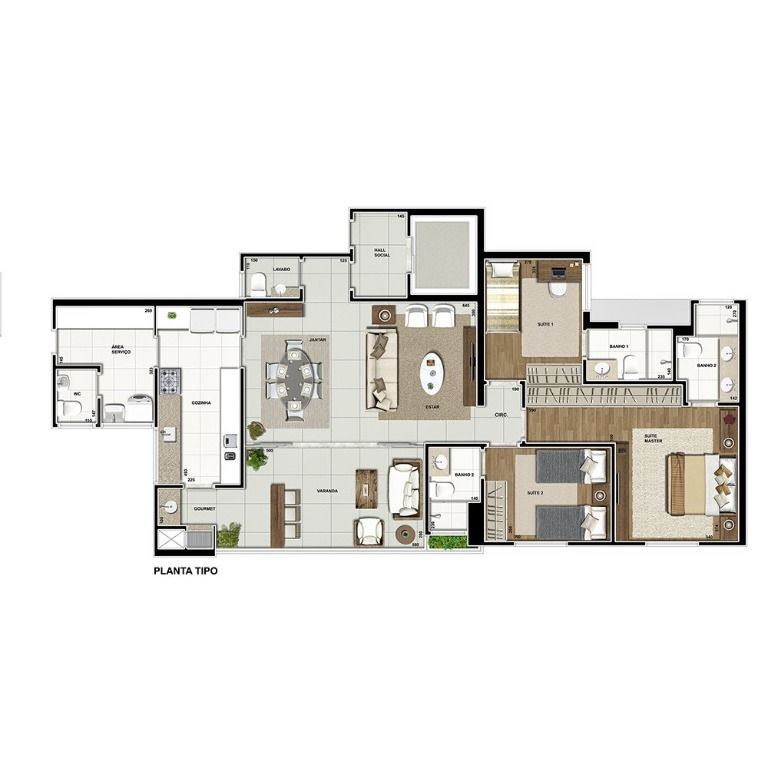 Apartamento à venda com 3 quartos, 135m² - Foto 3