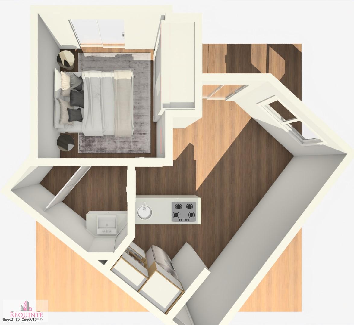 Apartamento à venda com 1 quarto, 39m² - Foto 3