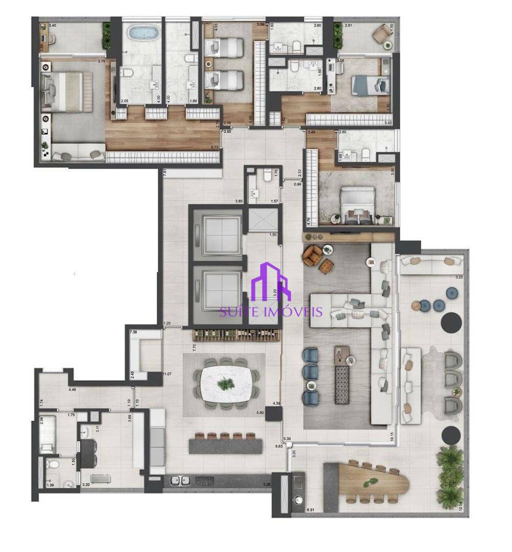 Apartamento à venda com 4 quartos, 240m² - Foto 36