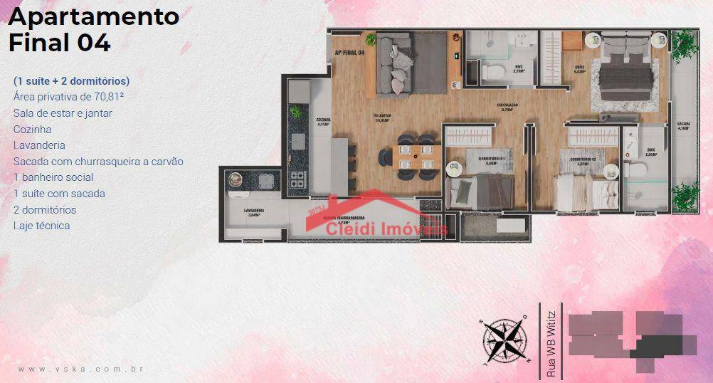 Apartamento à venda com 3 quartos, 68m² - Foto 12