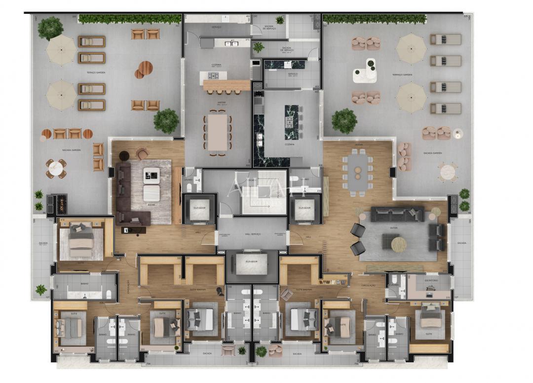 Apartamento à venda com 3 quartos, 225m² - Foto 23