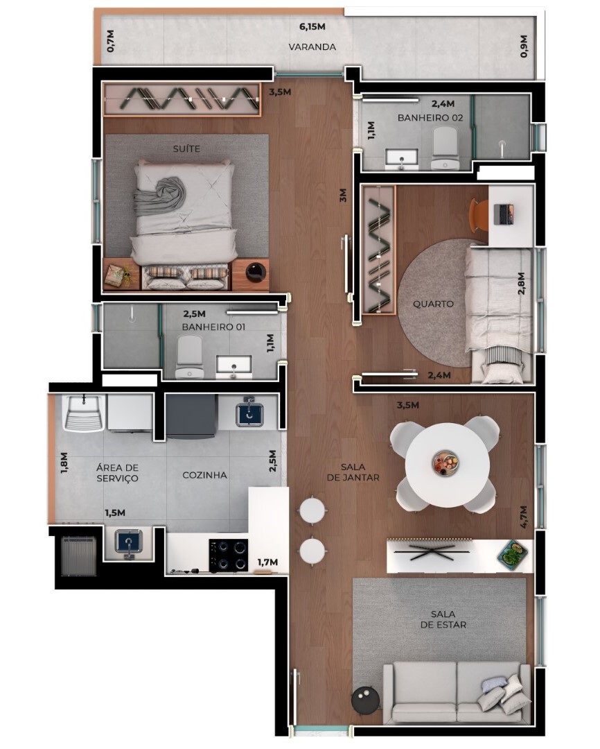 Apartamento à venda com 2 quartos, 61m² - Foto 18