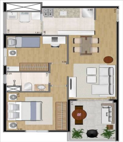 Apartamento à venda com 2 quartos, 57m² - Foto 5