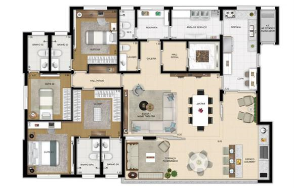 Apartamento à venda com 3 quartos, 164m² - Foto 9