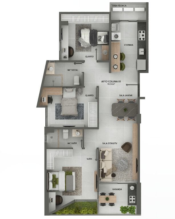 Apartamento à venda com 3 quartos, 88m² - Foto 12