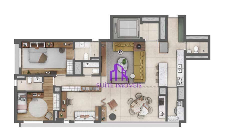 Apartamento à venda com 3 quartos, 125m² - Foto 26