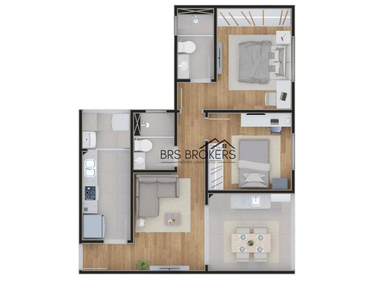 Apartamento à venda com 2 quartos, 56m² - Foto 63