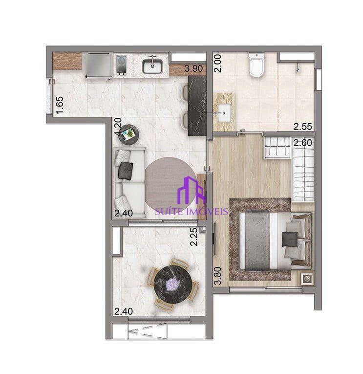 Apartamento à venda com 1 quarto, 72m² - Foto 7