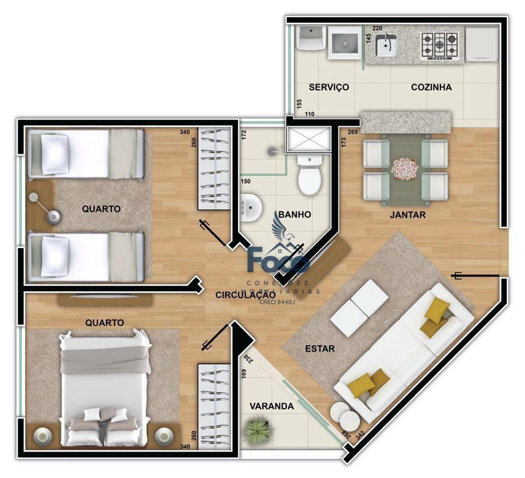 Apartamento à venda com 2 quartos, 50m² - Foto 6