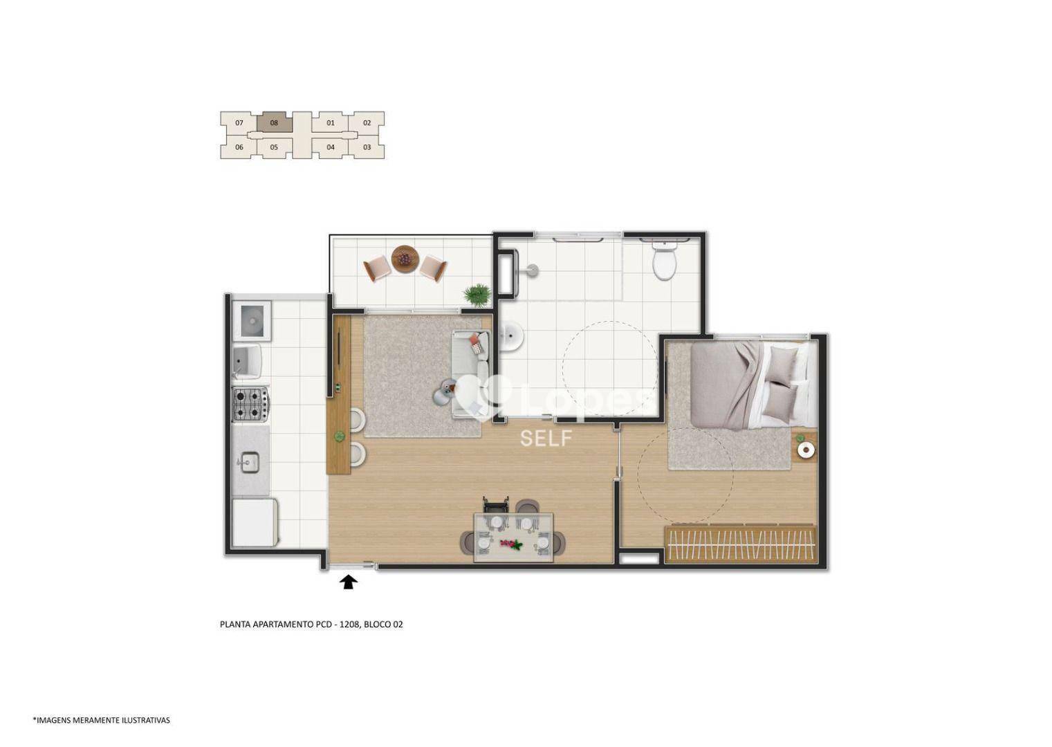 Apartamento à venda com 2 quartos, 44m² - Foto 14