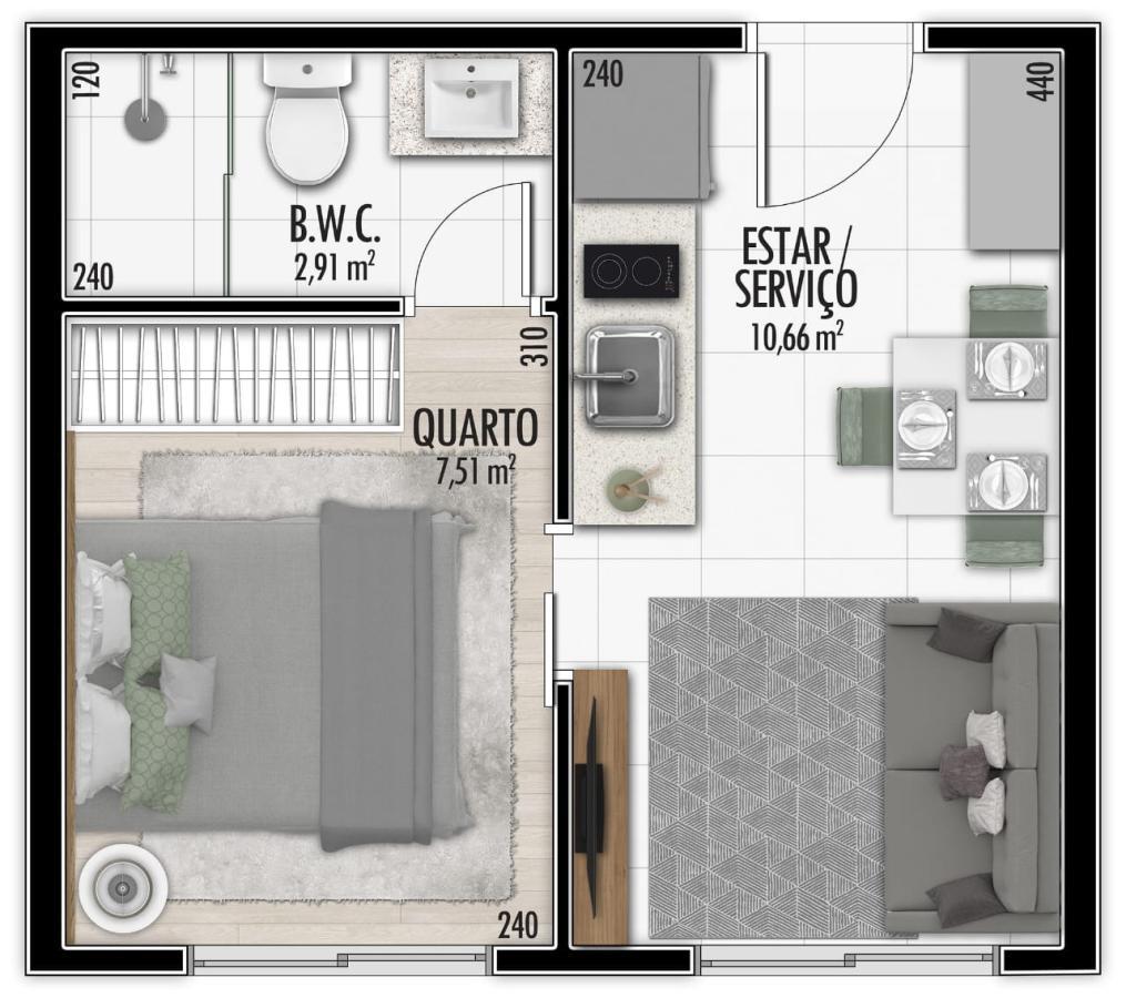 Apartamento à venda com 2 quartos, 42m² - Foto 20