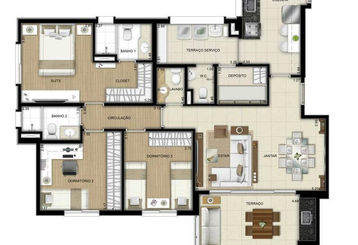 Apartamento à venda com 2 quartos, 109m² - Foto 4