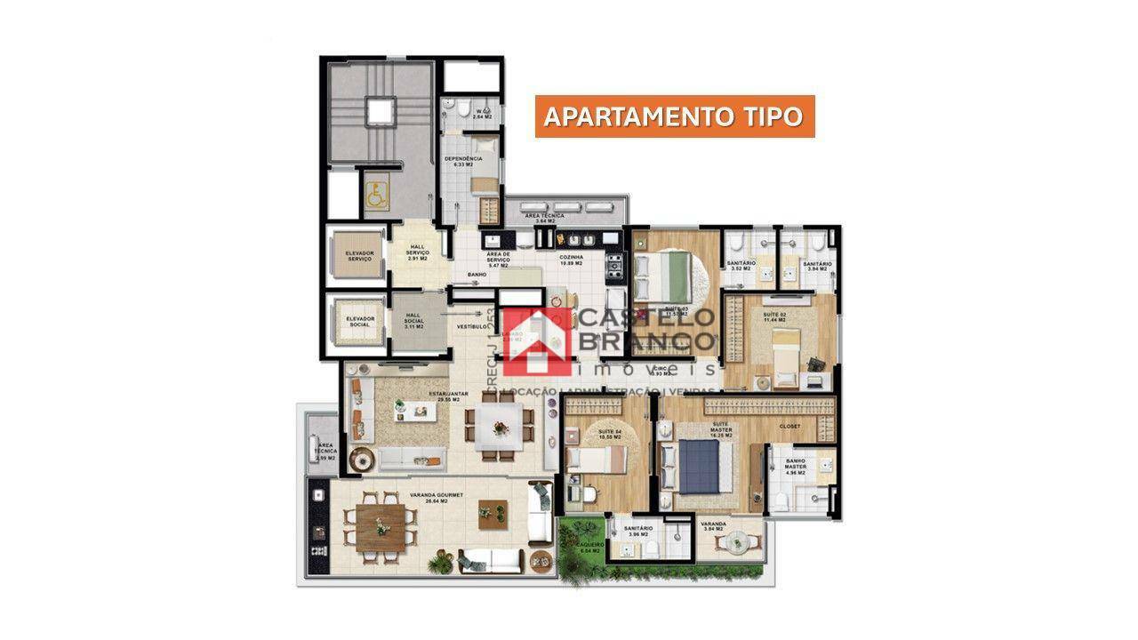 Apartamento à venda com 4 quartos, 174m² - Foto 18