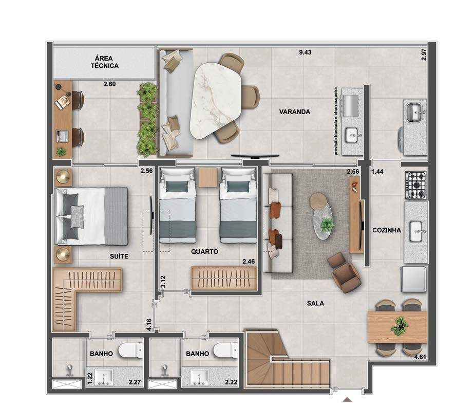 Cobertura à venda com 3 quartos, 200m² - Foto 35