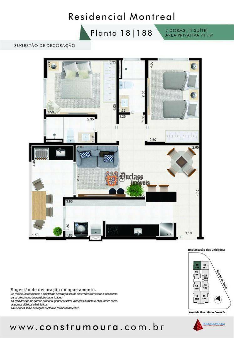 Apartamento à venda com 2 quartos, 71m² - Foto 2