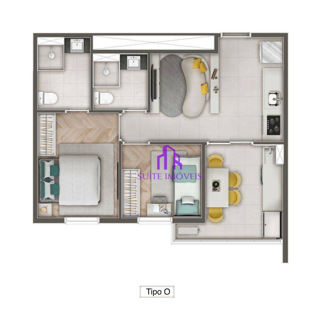 Apartamento à venda com 2 quartos, 44m² - Foto 37