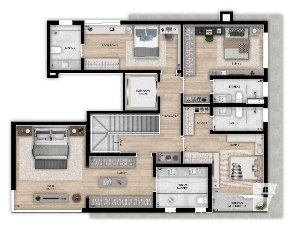 Apartamento à venda com 3 quartos, 264m² - Foto 23