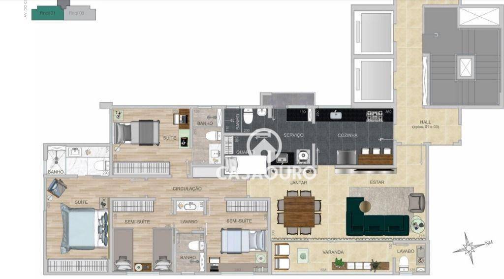 Apartamento, 4 quartos, 131 m² - Foto 4