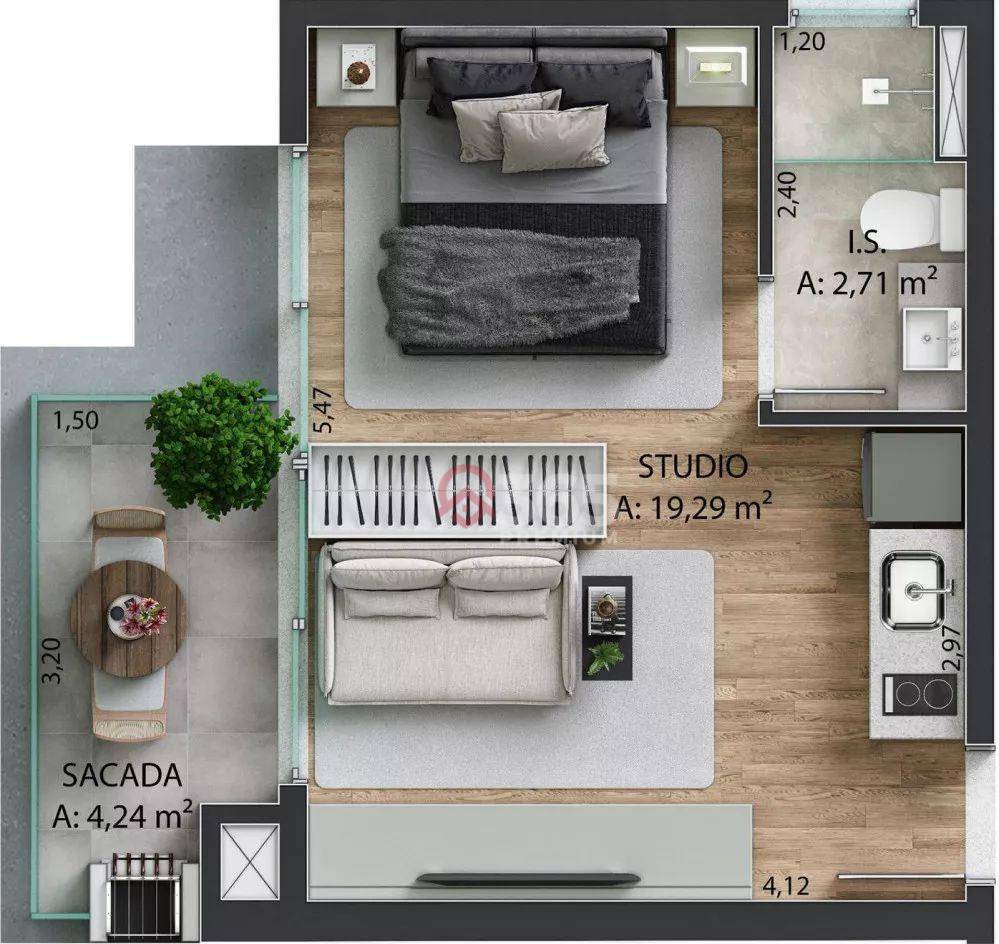 Kitnet e Studio à venda com 1 quarto, 21m² - Foto 18