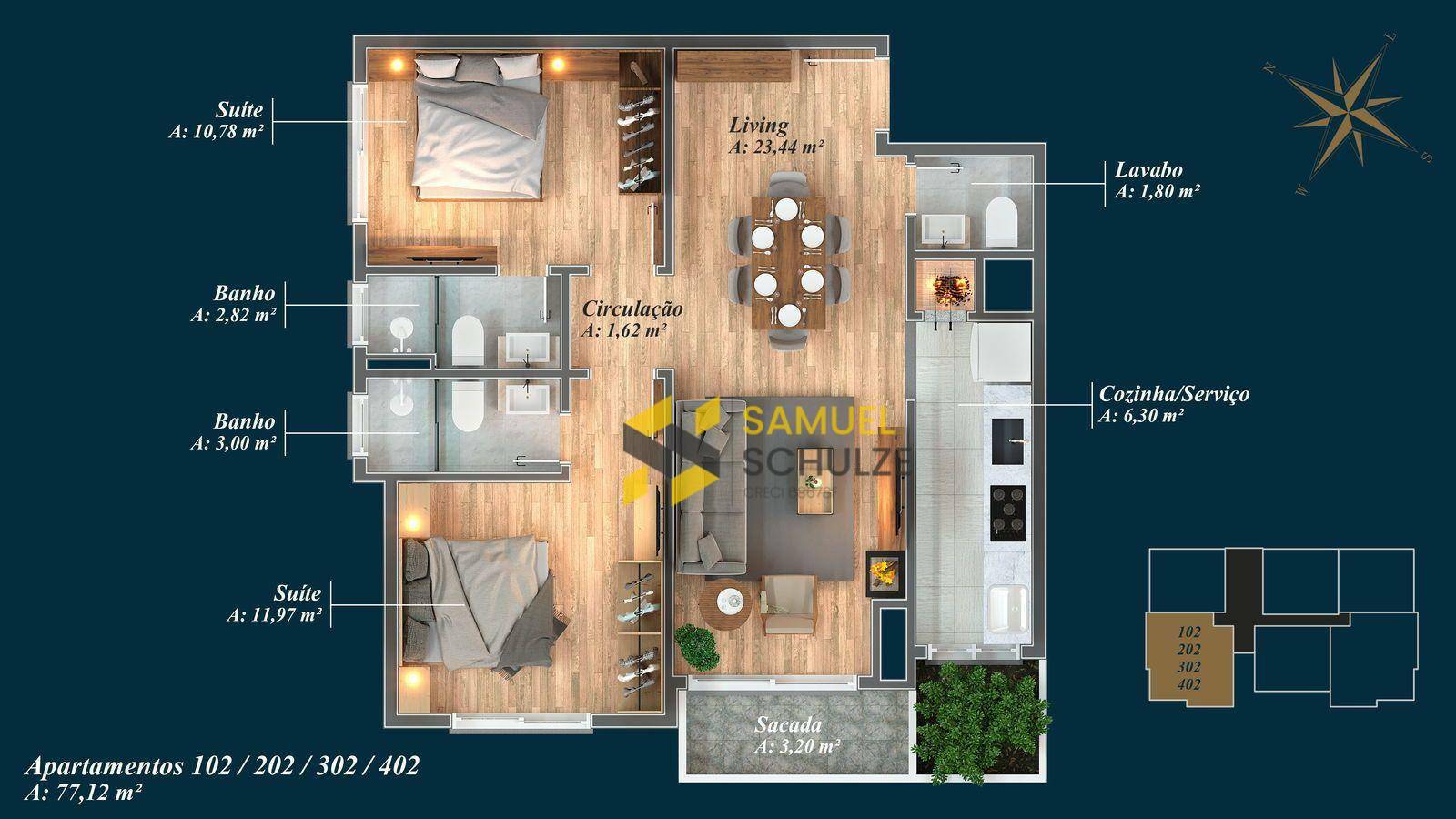 Apartamento à venda com 2 quartos, 77M2 - Foto 14