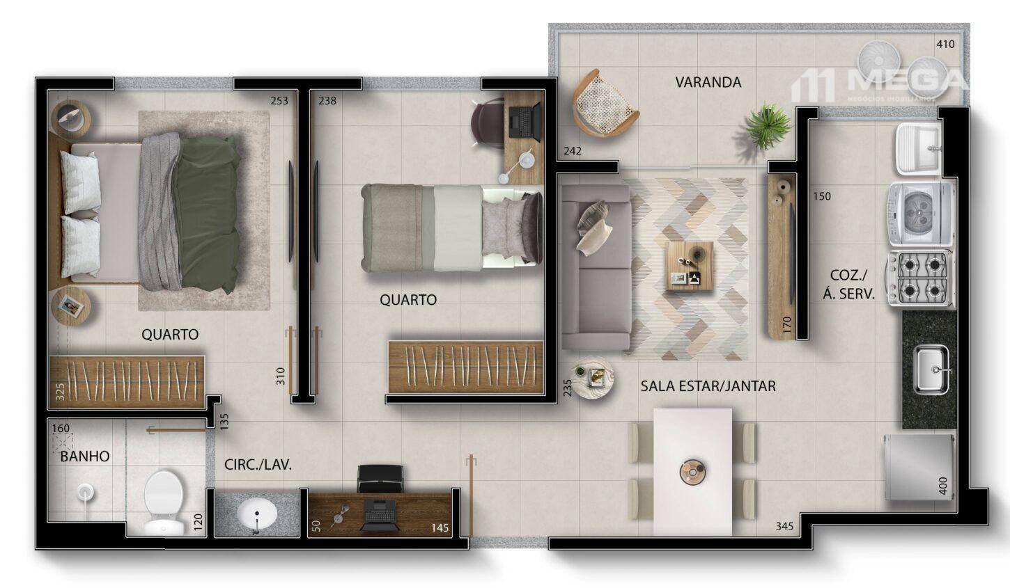 Apartamento à venda com 2 quartos, 45m² - Foto 15